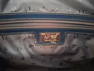 Borsa Armani blu vernice
