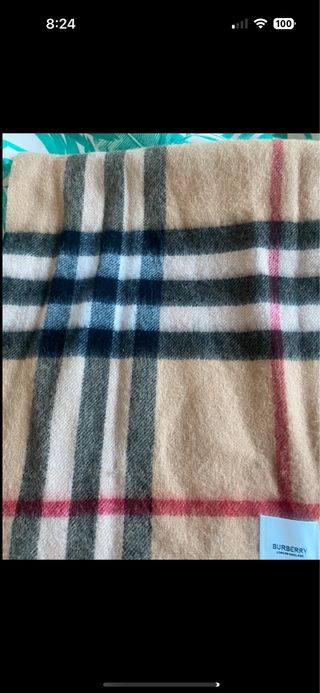 Bufanda Burberry Clásica Beige Multicolor