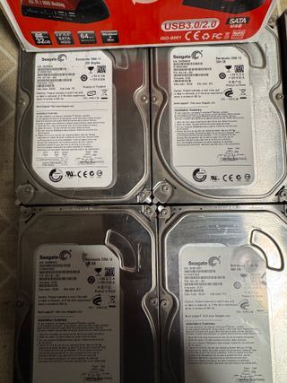 SEAGATE SAMSUNG 6 DISCO DUROS 3.5 SATA  + ESTACIÓN