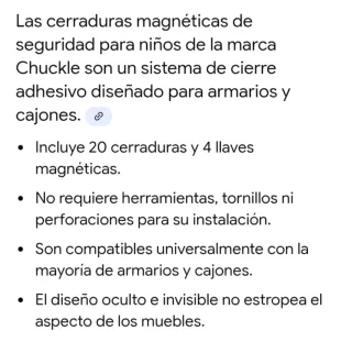 Cerraduras magnéticas Chuckle - 20 packs + 4 llave