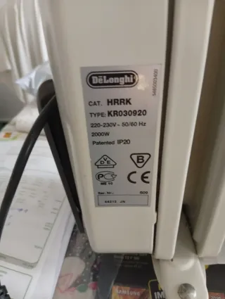 Calefactor Eléctrico Radiador DeLonghi