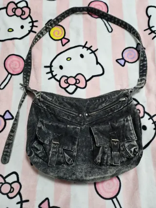 Bolso bandolera gris