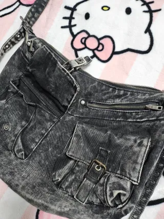 Bolso bandolera gris