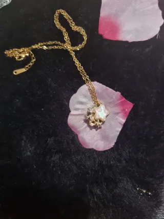 Colgante Estrella Dorada y Rosa