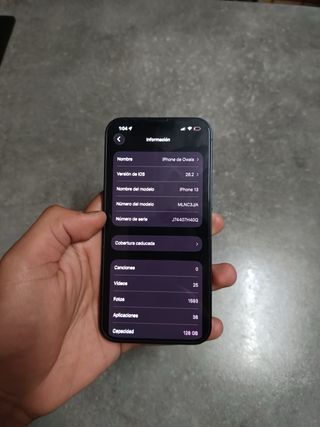 iPhone 13 negro – 128GB – Estado impecable