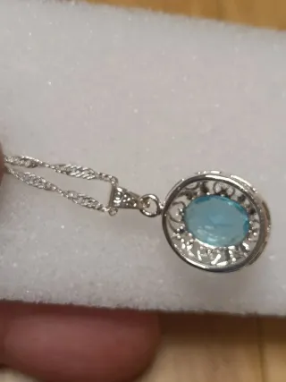 Colgante Plata Ley Sello 925, Cristal Austriaco