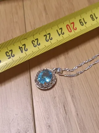 Colgante Plata Ley Sello 925, Cristal Austriaco