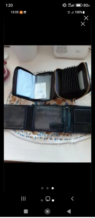 Cartera Billetera Piel Hombre Negra