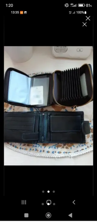 Cartera Billetera Piel Hombre Negra