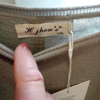 Maglioncino donna grigio con dettagli bianchi