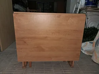 Mesa plegable madera con 2 alas