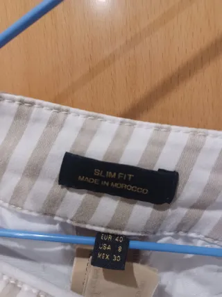 Pantalón largo de rayas Massimo Dutti talla 40