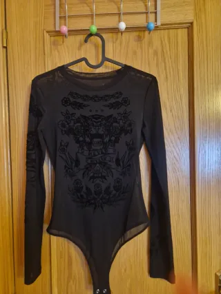 Body de malla con estampados