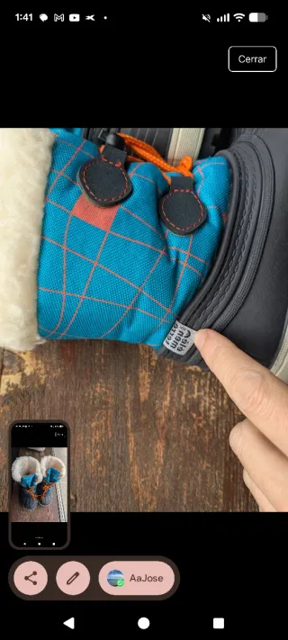 Botas de niño para la nieve, talla 24-25€.