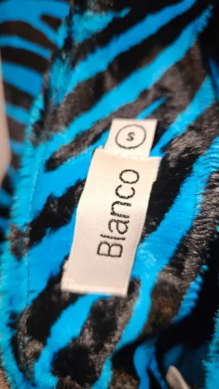 Falda pelo cebra azul y negro Talla S