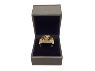 sello oro 18k con piedra con circonita