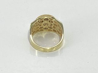 sello oro 18k con circonita