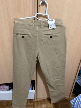 Pantalón Zara Talla 38 Beige