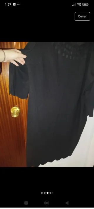 Vestido negro de fiesta un solo uso talla 3XL