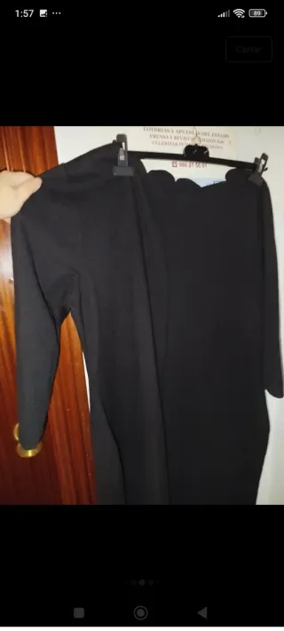 Vestido negro de fiesta un solo uso talla 3XL