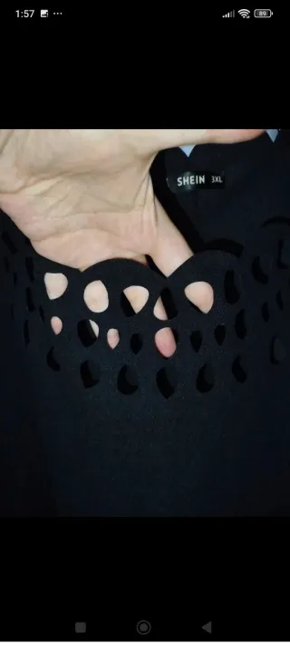 Vestido negro de fiesta un solo uso talla 3XL