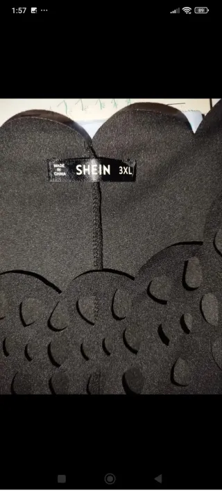 Vestido negro de fiesta un solo uso talla 3XL