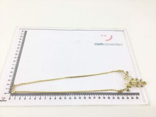 collar oro 18k con piedra con diamante 24cm