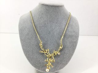 collar oro 18k con piedra con diamante 24cm