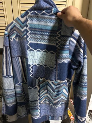 Chaqueta polar estampada multicolor