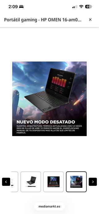 Portatile da gioco - HP OMEN 16-am0026ns, 16" WQXGA