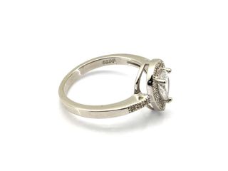 sortija plata 925mm con piedra con circonita t. 10 (15,92 mm)