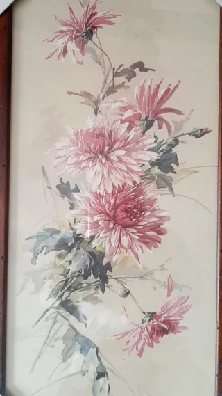 Quadro floreale romantico dipinto