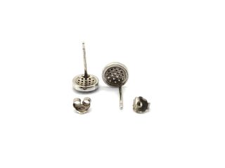 pendientes plata 925mm con piedra con circonita