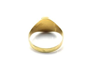 sello oro 18k con piedra con onix