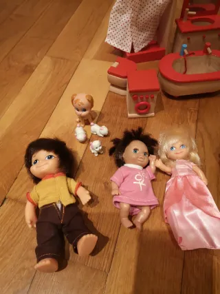 Muebles Casa Muñecas Madera Natural