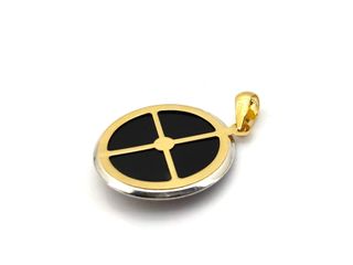 colgante oro 18k con piedra con circonita