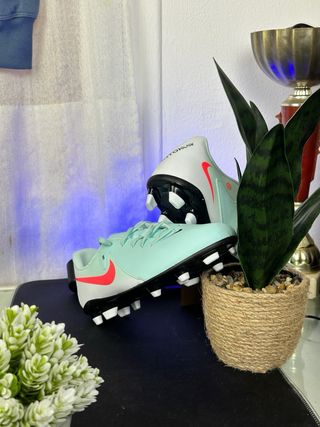 Zapatillas Fútbol Nike Niño Teal/Blanco