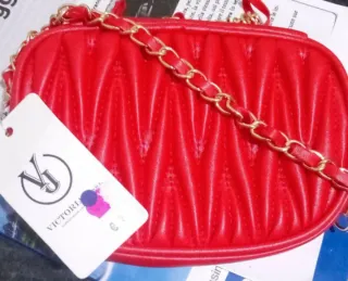 Borsa donna Victoria rossa trapuntata