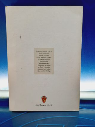 BLOQUE 8 SELLOS 25 ANIVERSARIO REAL ZARAGOZA. 2001.
