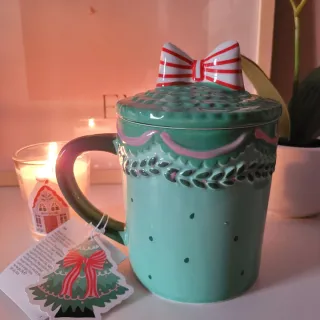 Taza cerámica casa Navidad