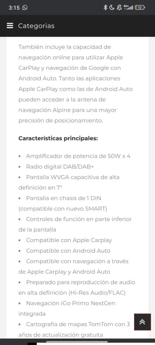 ALPINE INE-W710D precio 1.399€ Se admiten ofertas