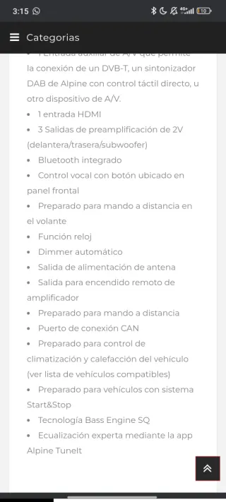 ALPINE INE-W710D precio 1.399€ Se admiten ofertas