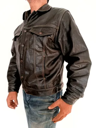 Vaquera tejana cuero auténtico L Medidas indicadas