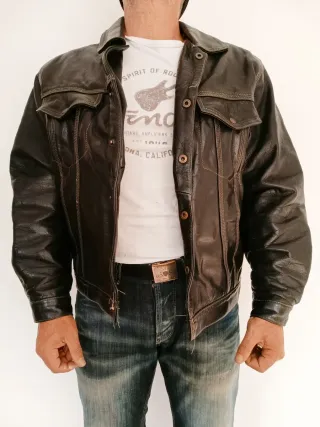 Vaquera tejana cuero auténtico L Medidas indicadas