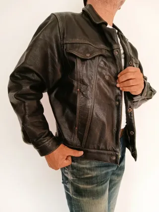 Vaquera tejana cuero auténtico L Medidas indicadas