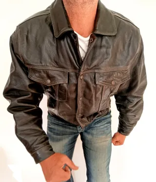 Vaquera tejana cuero auténtico L Medidas indicadas