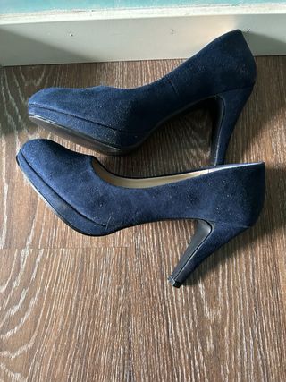 Zapatos de tacón ante azul T39