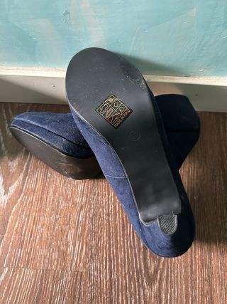 Zapatos de tacón ante azul T39