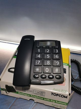 Teléfono TOPCOM teclas grandes-MODELO ASIXX 800 en su caja buen estado