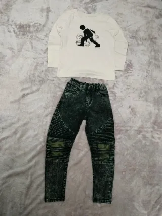 Lote Ropa Niño 8 Años: 3 Camisetas y Pantalón